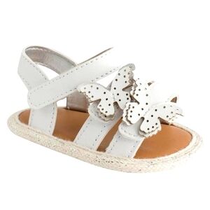 Baby Deer -Infant White Sally Butterfly Sandal Size